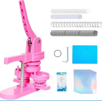 핀 배지 제작 키트 핑크 32mm