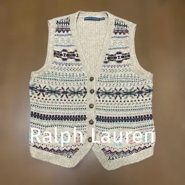 랄프 로렌 페어아일 울 캐시미어 혼방 베스트 사이즈 M