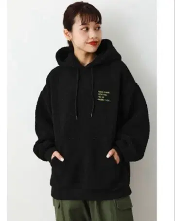 로데오 크라운 후드 로고 후드티 블랙 [ 하자품 ]