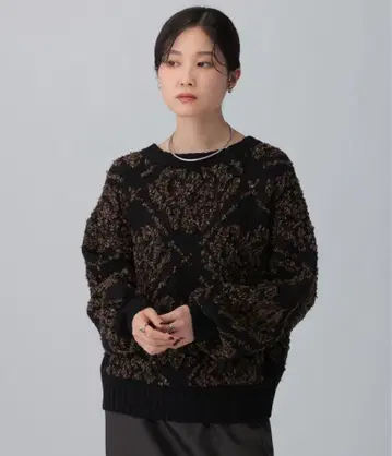 3.5 게이지 페르시아 패턴 풀오버 LEPSIM 니트