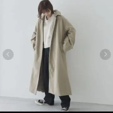 [ 컨디션 최상 ] flaner 루즈 스텐카라 코트 베이지