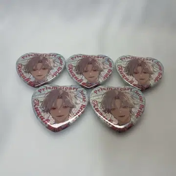 쿠츠하 하트형 캔뱃지 5개 Prism Heart June Bride