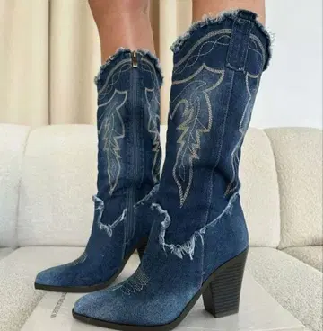 데님 웨스턴 부츠