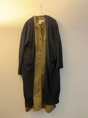 GRANDMA MAMA DAUGHTER 네이비 롱 가디건 린넨