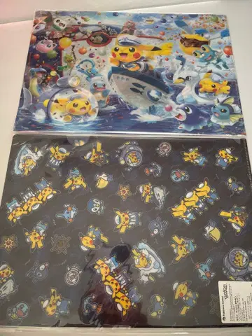 미개봉 포켓몬 센터 요코하마 r 클리어 파일 2장 세트 피카츄