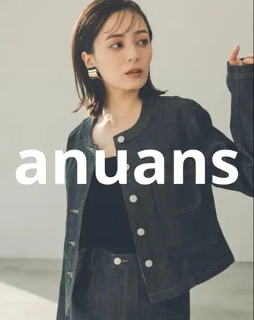 anuans 데님 자켓 MEDIUM 인디고 블루 여성용