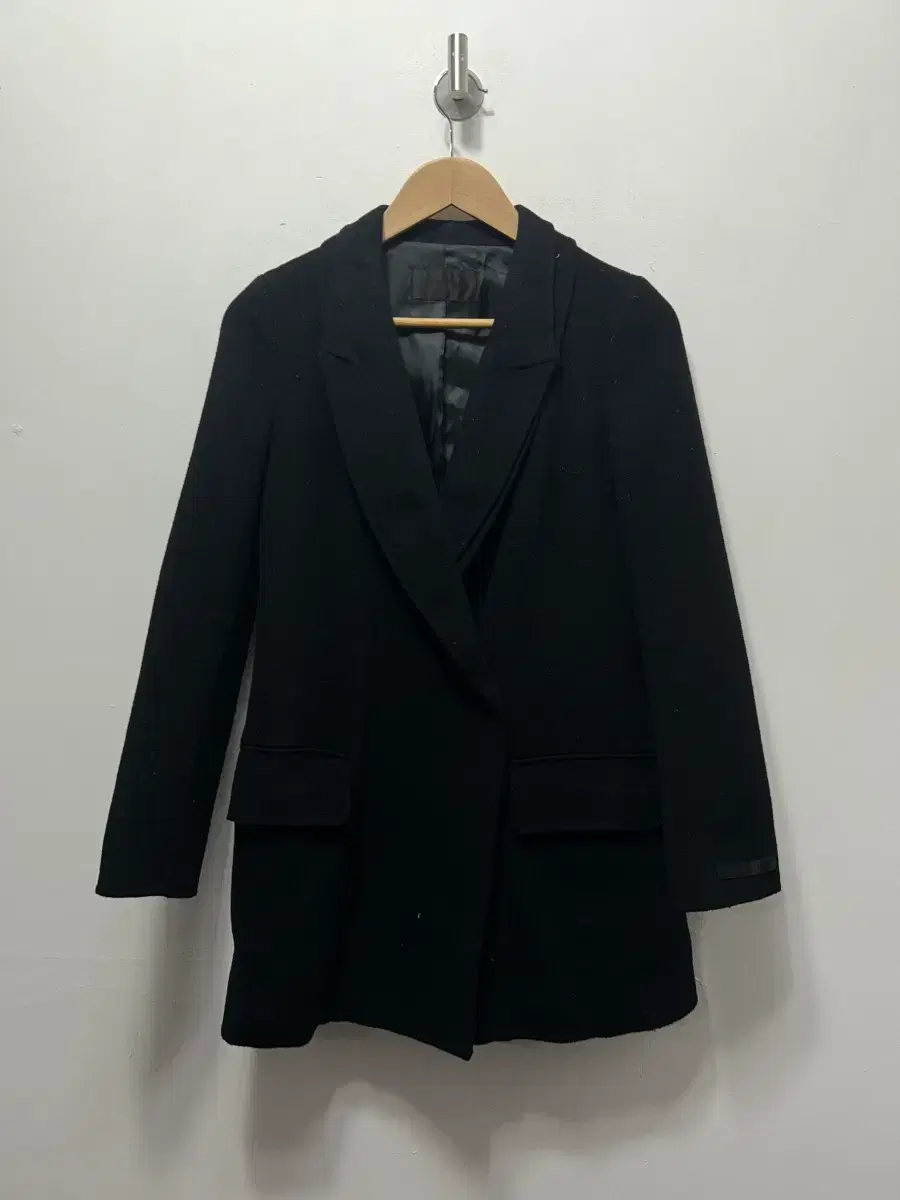 System Women&#x27;s Black Long Jacket Coat 82-94