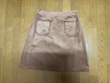 호코모모라 42 스웨이드 느낌 브라운 타이트 스커트