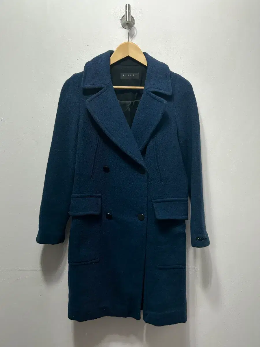 Sisley Navy Double Coat 42