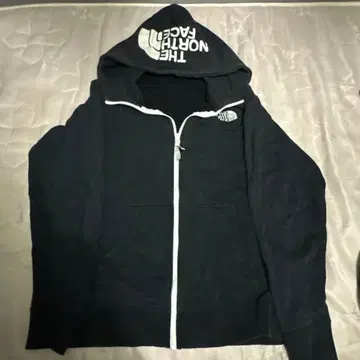 THE NORTH FACE 풀 지퍼 후드티 블랙
