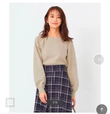 거의 미사용! any SiS 볼륨 슬리브 풀오버 니트