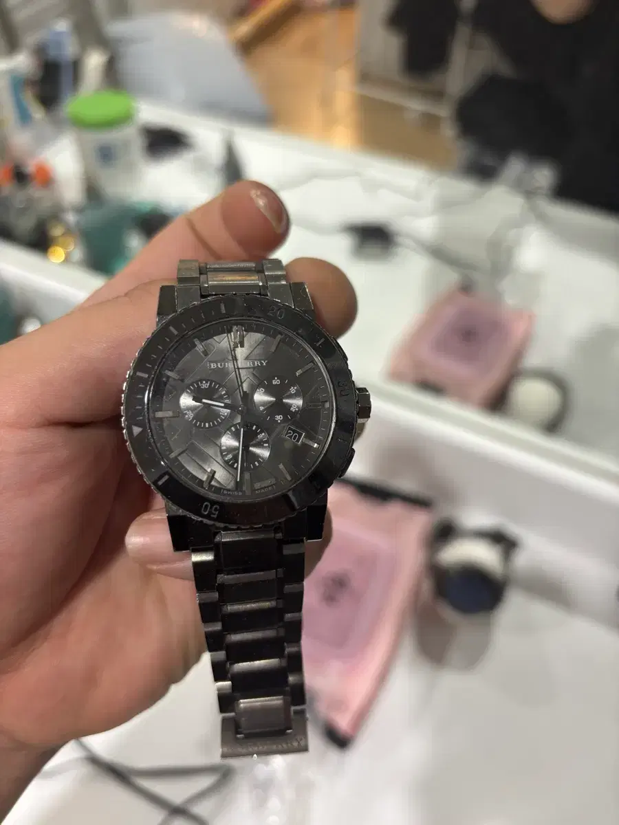 Burberry Men&#x27;s Metal Chronograph Watch BU9381