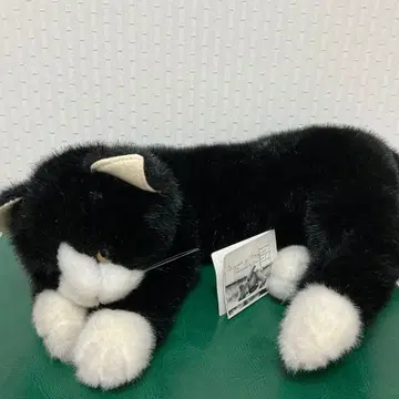 몬스이유 봉제 인형 고양이 레트로 검은 고양이