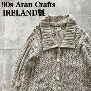 [ 90s. 아일랜드제 ] Aran Crafts 핸드 니트 가디건