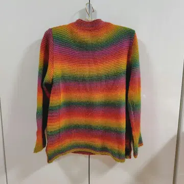 컬러풀 니트 스웨터 긴팔 일본제 착용 횟수 1회 가격 인하 가능합니다