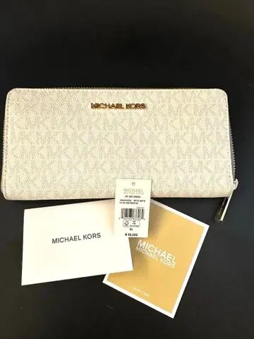 새상품급 MICHAEL KORS 화이트 장지갑