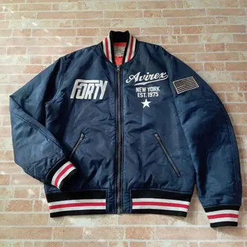 AVIREX 플라이트 자켓 40주년 FORTY 네이비 XL