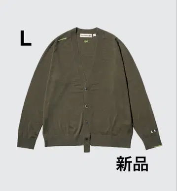 택 포함 새상품 완판 ANYA HINDMARCH 가디건 L 올리브