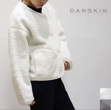 DANSKIN 플리스 자켓 화이트