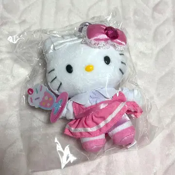 [택 포함 새상품] 헬로키티 러블리 프릴 마스코트 메이드 핑크