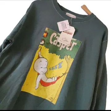 새상품 Casper 캐스퍼 로고스 데이즈 맨투맨 트레이닝복 M