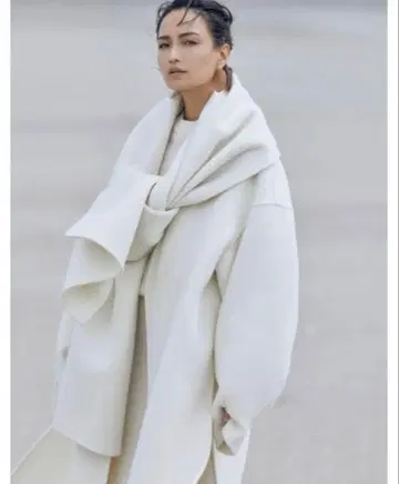 HYKE 하이크 그레이 더블 페이스 코트