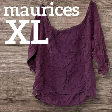 새상품급 maurices [ XL ] 퍼플 반소매 상의 코튼 자수