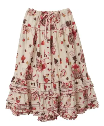 핑크하우스 스위트 메모리즈 프린트 스커트