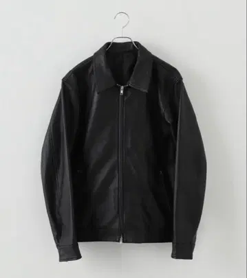 [미니멀리스트 판매! 선착순!] 시어링 가죽 카라 부착 가죽 자켓 블랙