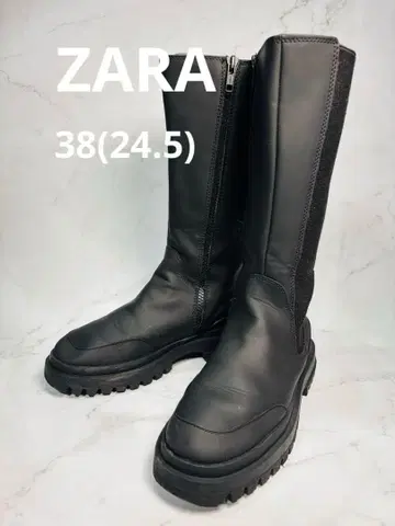 ZARA 롱 부츠 38 (24.5) 지퍼 있음
