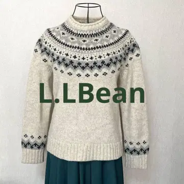 새상품급 L.L Bean 노르딕 무늬 스웨터 울 100%