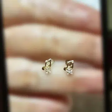 작은 귀걸이 10k 음표 디자인 귀여워요~