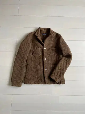 브라운 퀼팅 테일러드 자켓