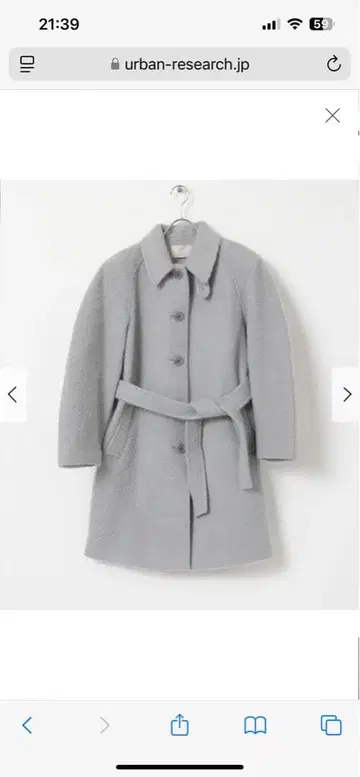 AMOMENTO 알파카 A라인 하프 코트