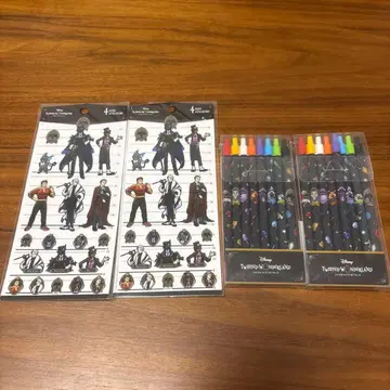 트위스티드 원더랜드 컬러 메탈릭 젤펜 8색 세트 스티커