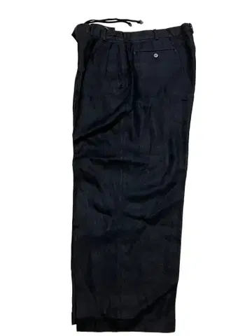 PAPAS 블랙 린넨 슬랙스 100%