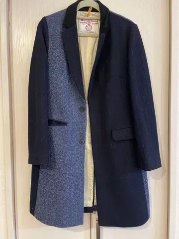 새상품급 해리스 트위드 여성용 체스터 코트 울 유나이티드 애로우즈