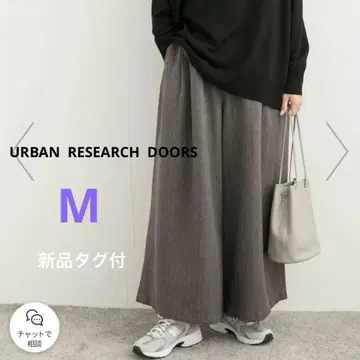 [ 새상품 ] 어반 리서치 도어스 멜란지 헤링본 개더 와이드 팬츠 M