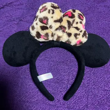 디즈니 리조트 미니 레오파드 무늬 머리띠