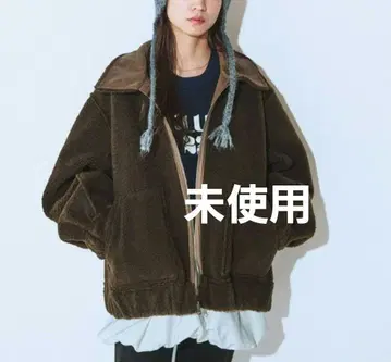 미사용 지나시스 리버서블 블루종 브라운