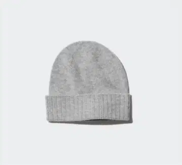 유니클로 캐시미어 니트 비니 그레이 프리 사이즈 캐시미어 100%