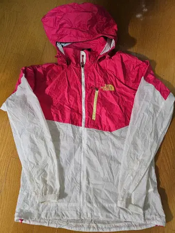 The North Face 후드 부착 우비 XL 핑크/화이트