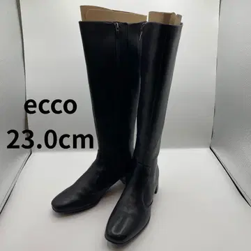 [ 새상품급 ] ecco 에코 가죽 롱 부츠 블랙 36