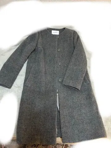 스피크 앤 스팬 그레이 울 코트 38