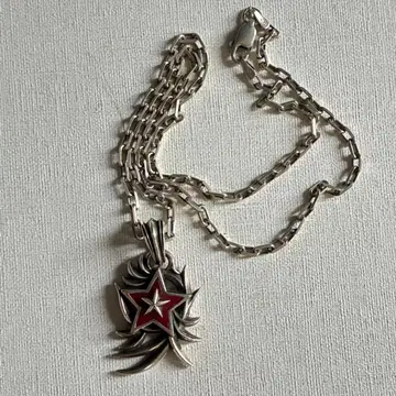 아르테미스 클래식 부스트 코랄 스타 펜던트 실버 목걸이