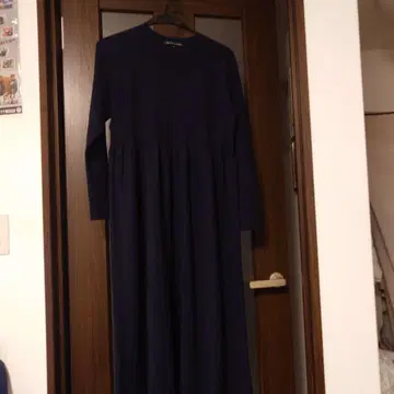 23구 네이비 긴팔 롱 원피스