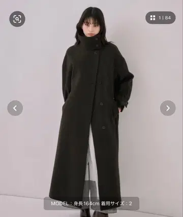 울 100% 2way 코트 브라운 사이즈 1