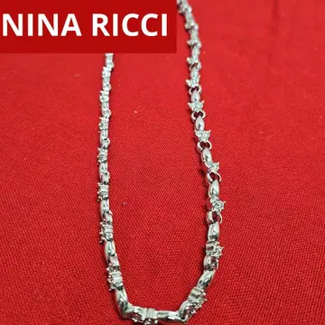 NINA RICCI 목걸이 실버 큐빅