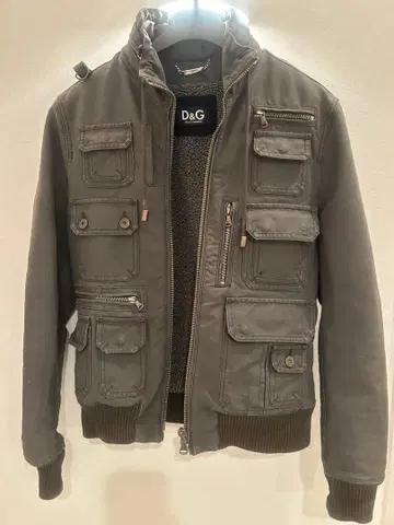 D&G 그레이 밀리터리 자켓 카키