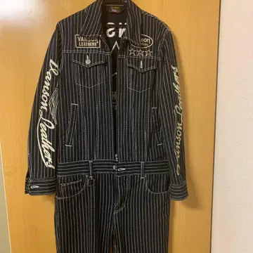 VANSON 워배시 스트라이프 오버롤 M 사이즈